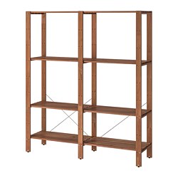 2 Bay DIY Wooden Shelving with 4 levels of Shelves (2.1m High) - Garage Guys