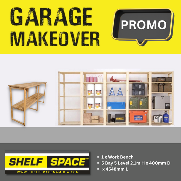 Garage Bundle DIY 5 Bay 5 Level With Work Bench