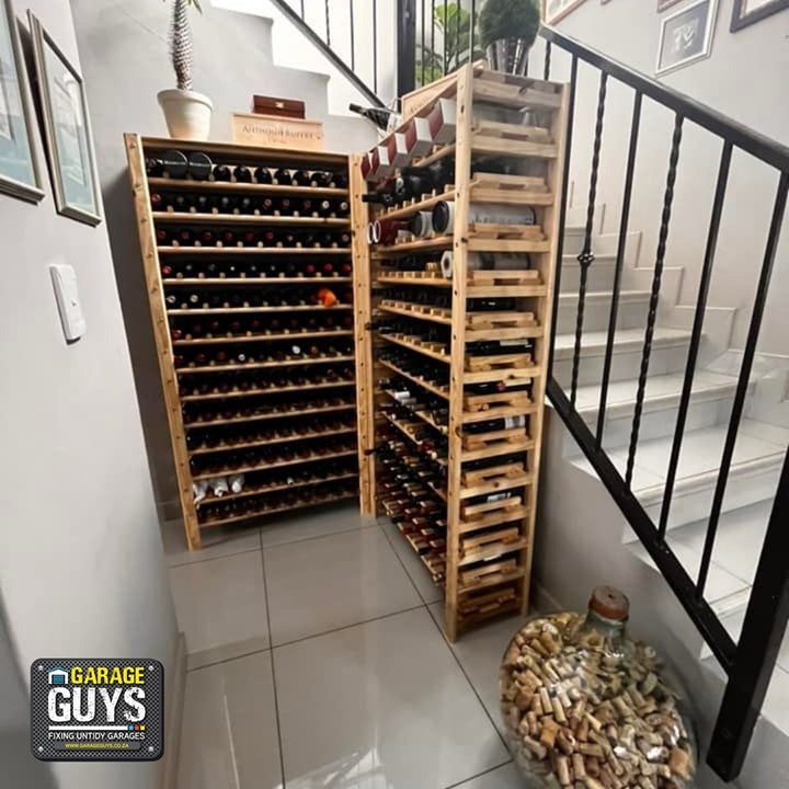 Pine DIY Wooden Modular Wine Shelf Rack - Garage Guys