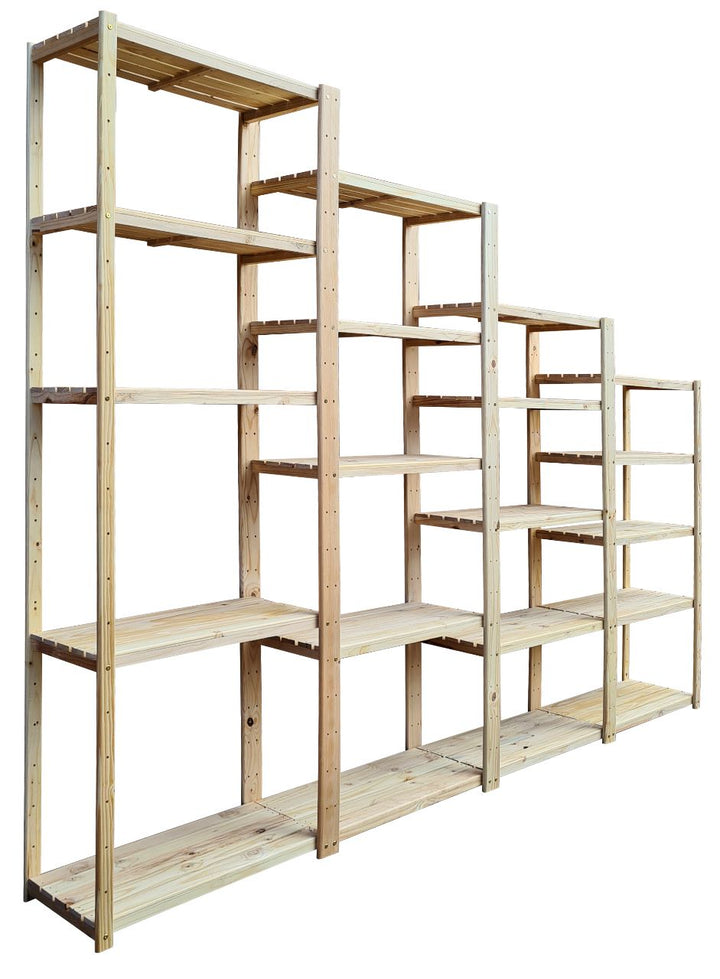 4 Bay 5 Multi-Level 2.7m - 1.8m (H) DIY Shelving Unit - Garage Guys