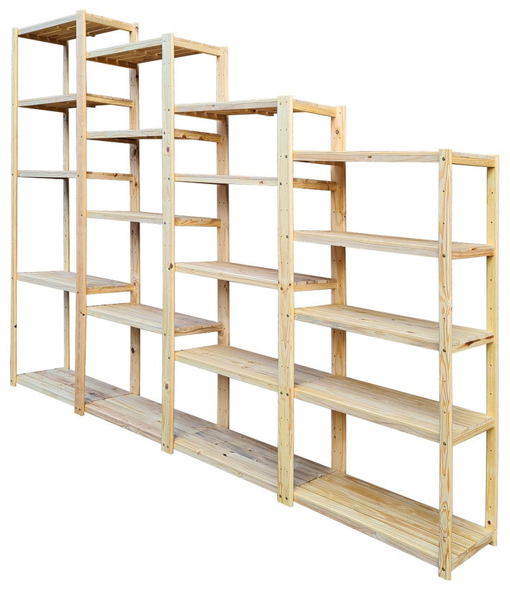 4 Bay 5 Multi-Level 2.7m - 1.8m (H) DIY Shelving Unit - Garage Guys