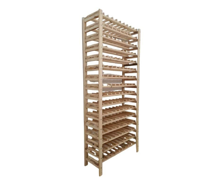 Pine Wooden Wine Shelf Rack - Garage Guys